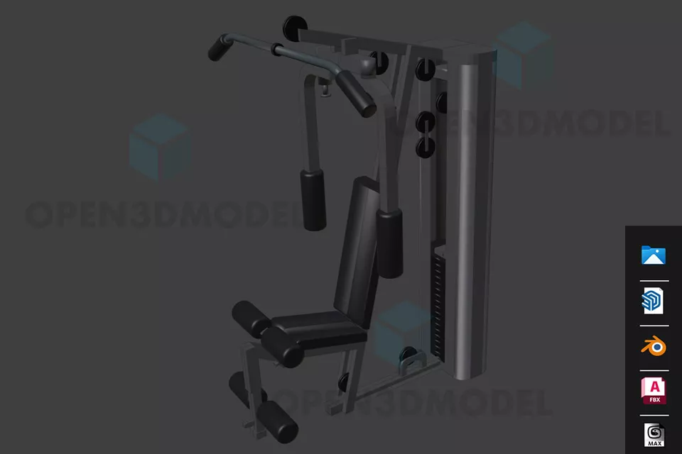 Personal Gym Equipment For Muscle Exercise Free 3d Model - .Blend, .Fbx ...