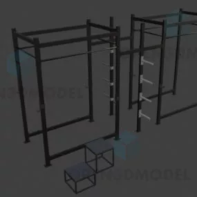 Gym Equipment Rack Like Tube Frame 3d model