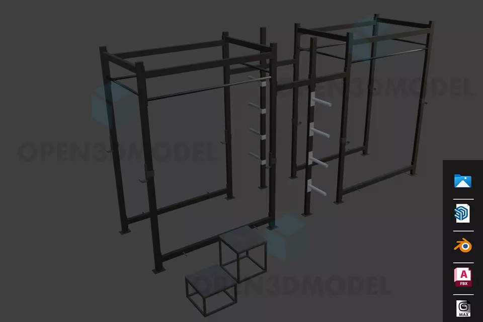 Curved Arm Rack 3d model
