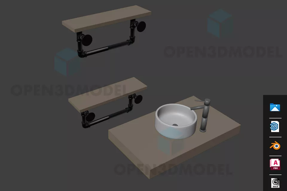 Decorative Wall Frame Various Sizes 3d model