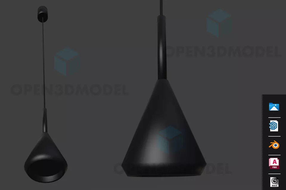Study Lamp, Bronze Stand 3d model
