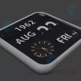 Modern Clock Like Analog Theme 3d model