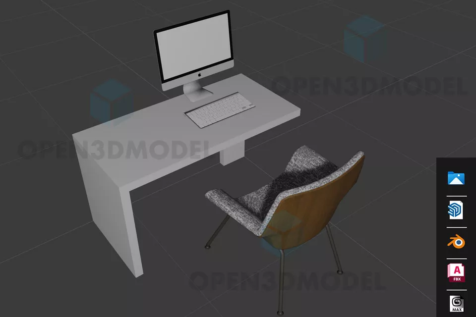 Computer Monitor 24inch 3d model