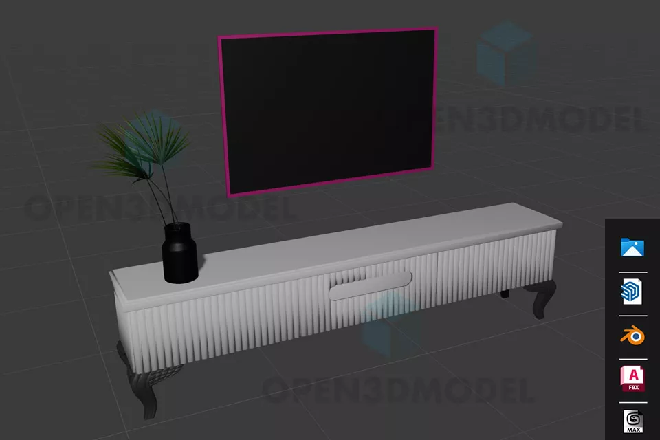 Tall Corner Rack Shelf 3d model