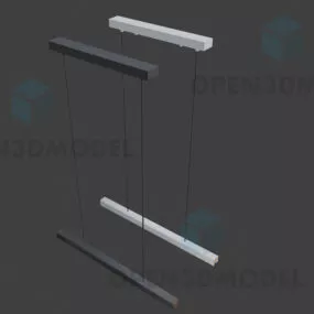 Simple Ceiling Lamp Hanging Bar Led 3d model