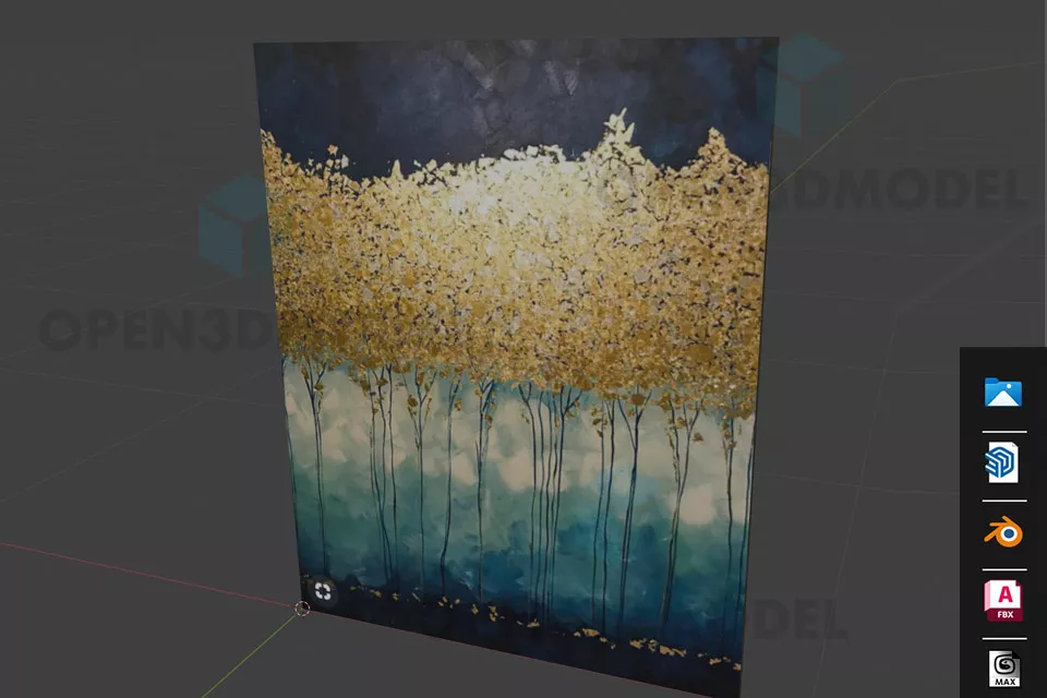 Picture Frame White Painted 3d model