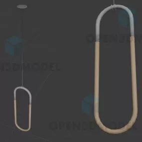 Decorative Of Curved Lamp Hook Shape 3d model