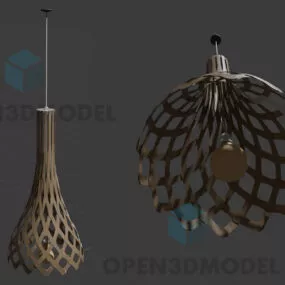Hanging Light Basket Lantern Lamp Fixture Furniture 3d model