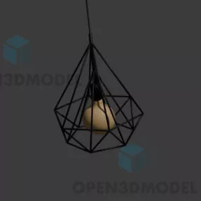 Industrial Pendant Lamp Hanging From Ceiling 3d model