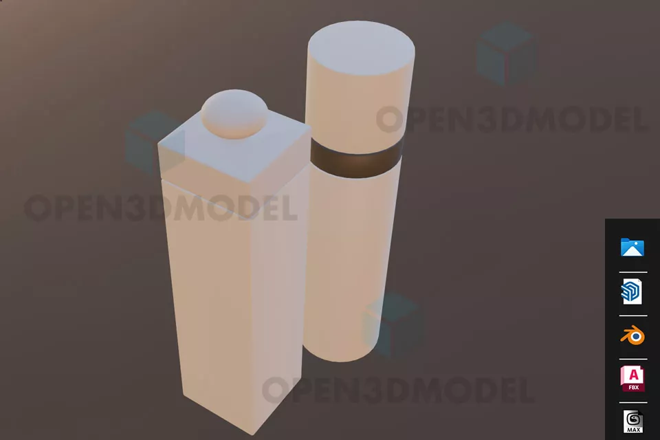 Cosmetic Accessories Bottle Objects 3d model Cosmetic Accessories Bottle Objects 3d model