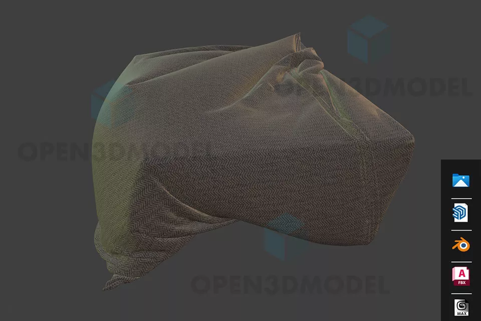 Bed Blanket Wrinkle Style 3d model Bed Blanket Wrinkle Style 3d model