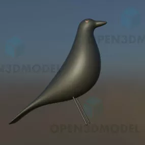Figurine Of Bird Tableware Decoration 3d model
