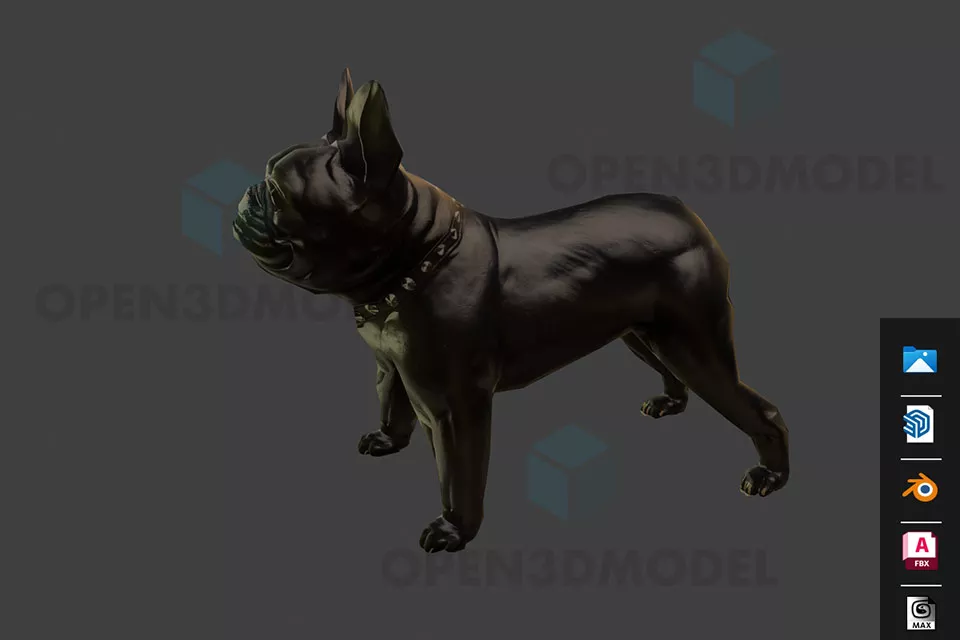 Bulldog Dog Animal 3d model Bulldog Dog Animal 3d model