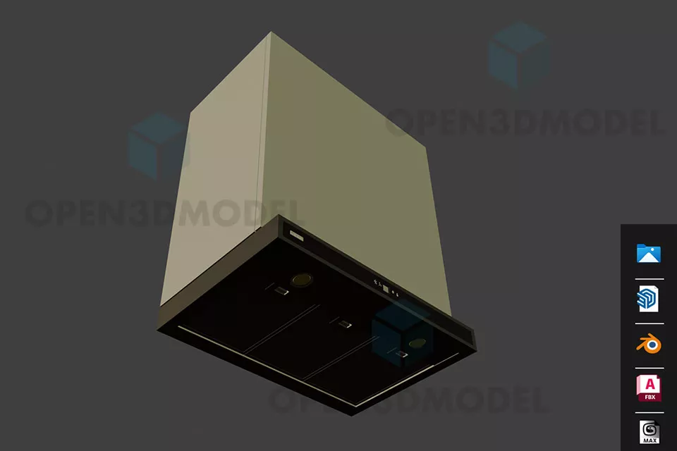 Kitchen Exhaust Hood 3d model Kitchen Exhaust Hood 3d model
