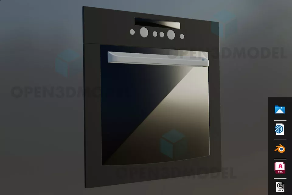 Kitchen L Cabinet Grey Painted 3d model