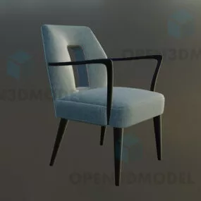 Office Chair, Dark Wood Arm 3d model