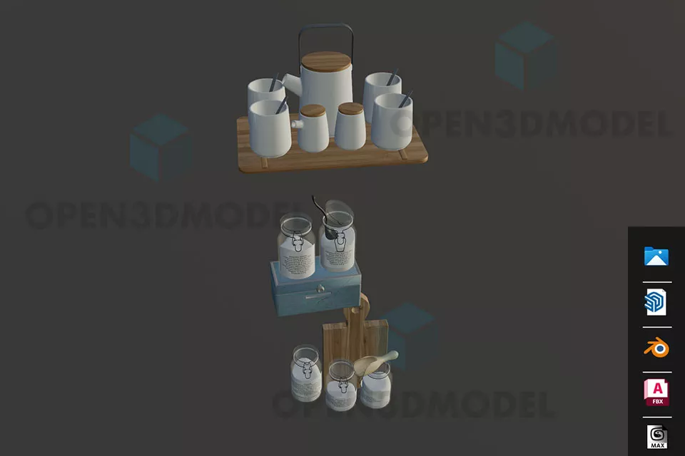 Kitchen Vent With Shelf 3d model