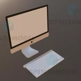 Apple Imac Computer With Keyboard 3d model