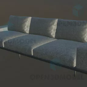 Three Seats Couch Sofa 3d model