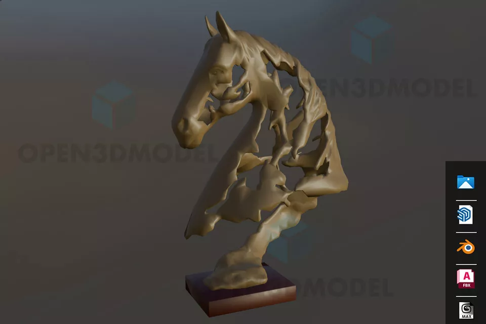 Figurine Fish On Stand 3d model