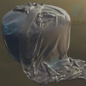 Blanket Wrinkle On Ottoman 3d model
