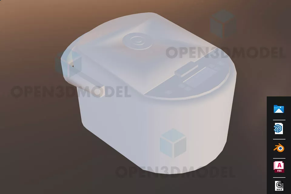 Glass Square Table With Elephant Stand Shape 3d model