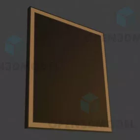 Picture Frame Wooden Material With Brown Background 3d model