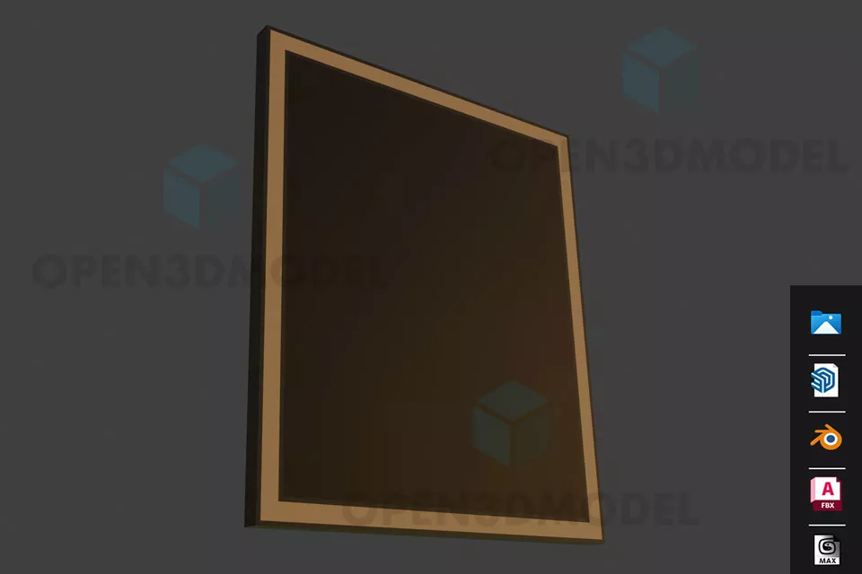 Crystal Square Shade Table Lamp 3d model