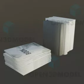 Two Stack Books 3d model