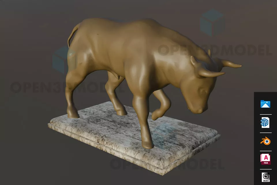 Art Vase Sculpture On Wood Stand 3d model