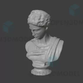 Statue Of Woman Bust 3d model
