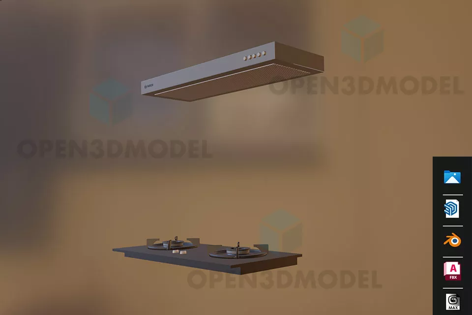 Set Of Wine Glass On Round Tray 3d model