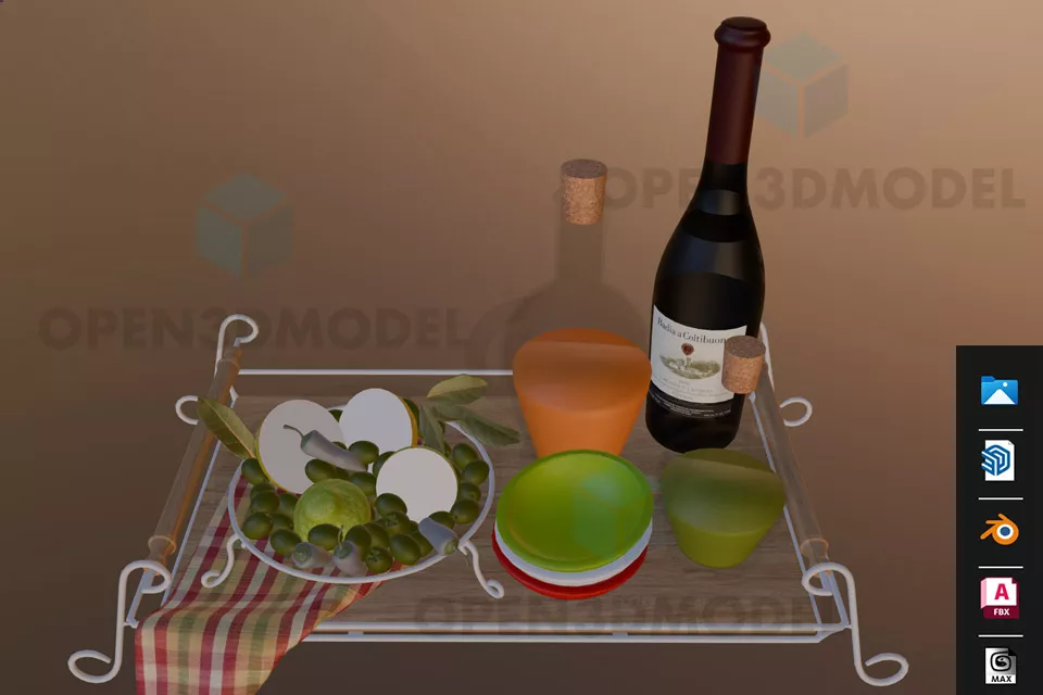 Bedside Stool 3d model