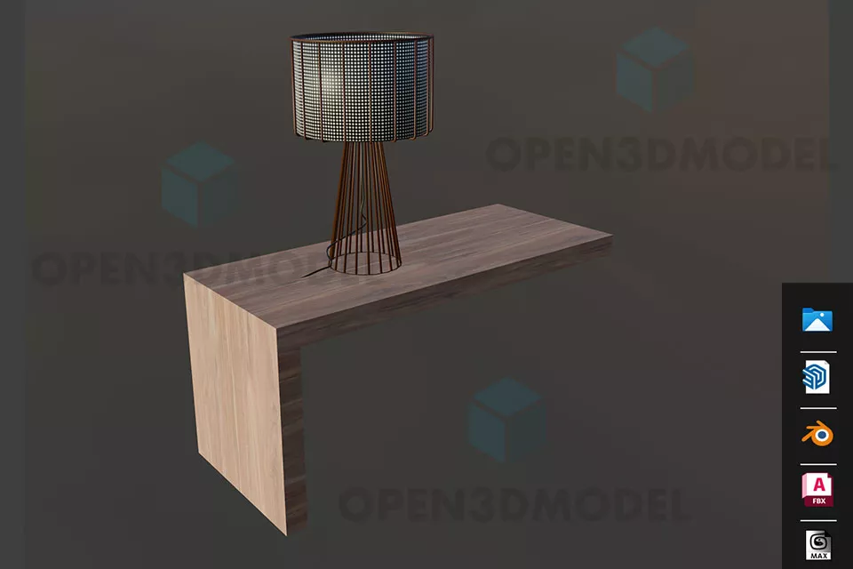 Glass Sconce Lamp Round Shade 3d model