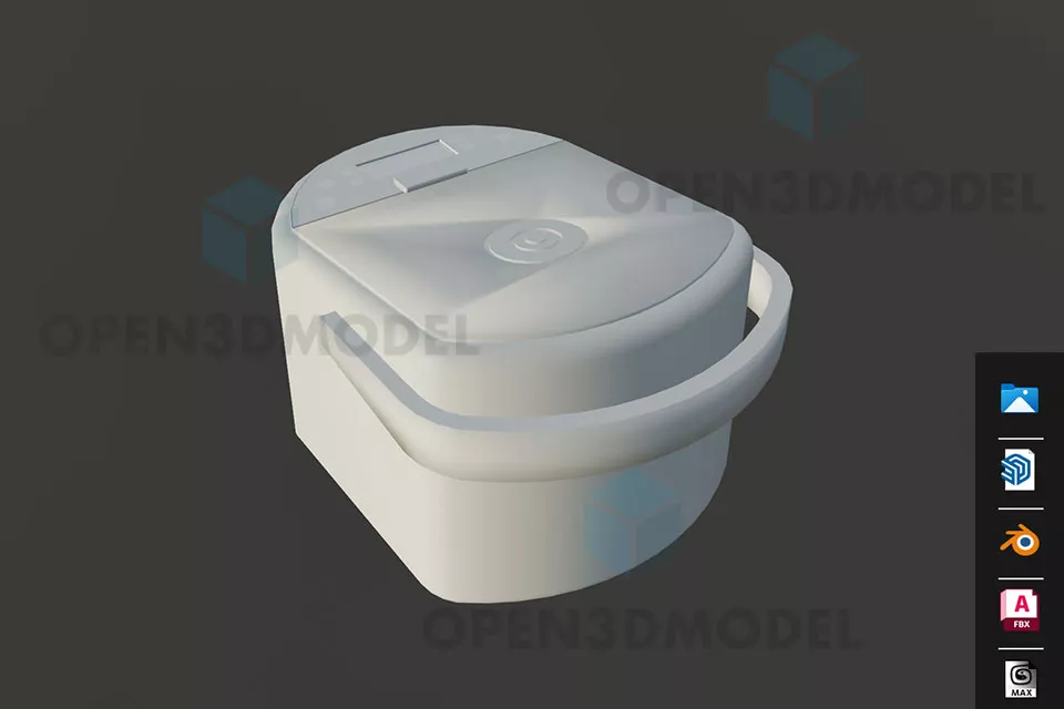 White Cooker Lowpoly 3d model White Cooker Lowpoly 3d model