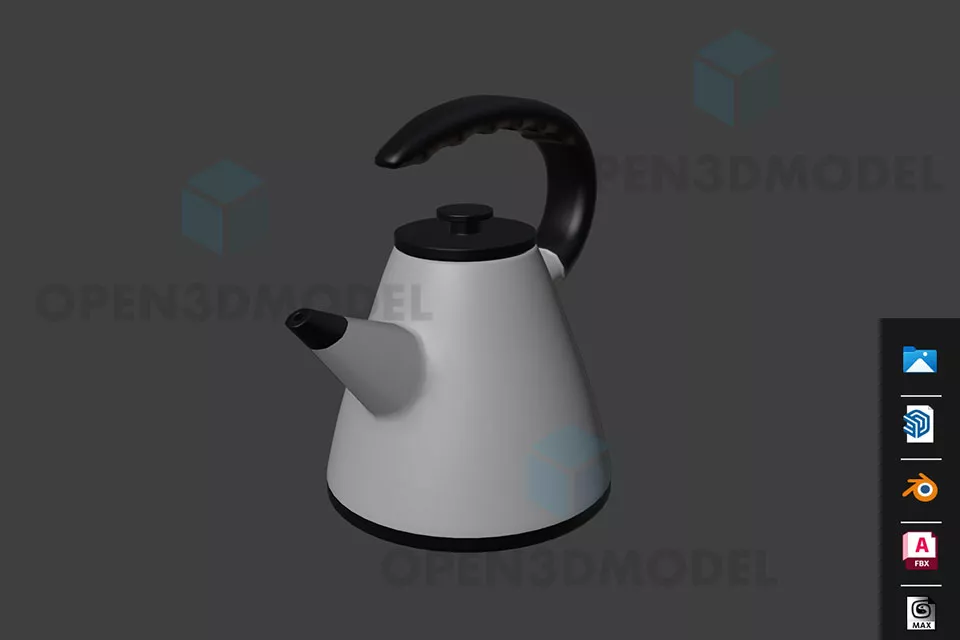 Glass Jug With Handle 3d model