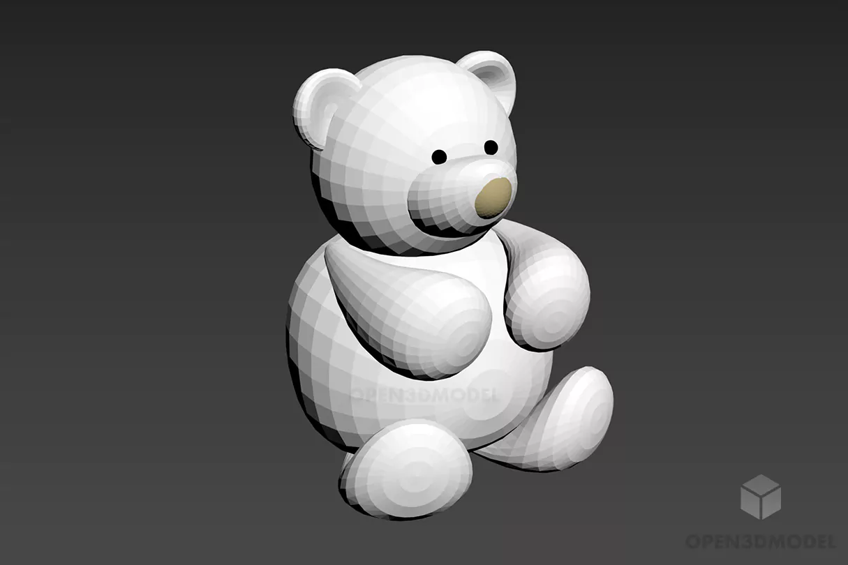 Stuffed Toy Little Bear 3d model Stuffed Toy Little Bear 3d model