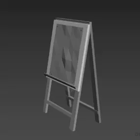 Typical Easel Wood Frame 3d model