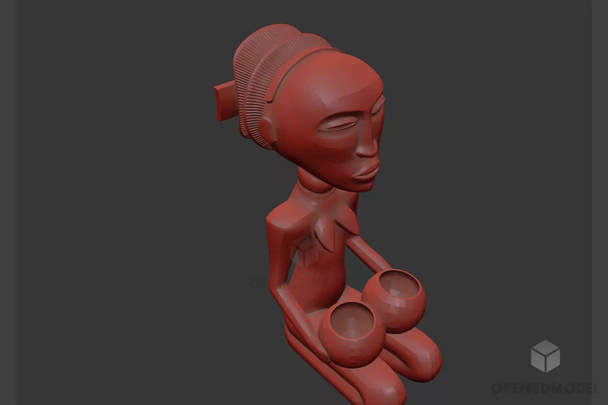 Figurine Elephant Abstract Style 3d model