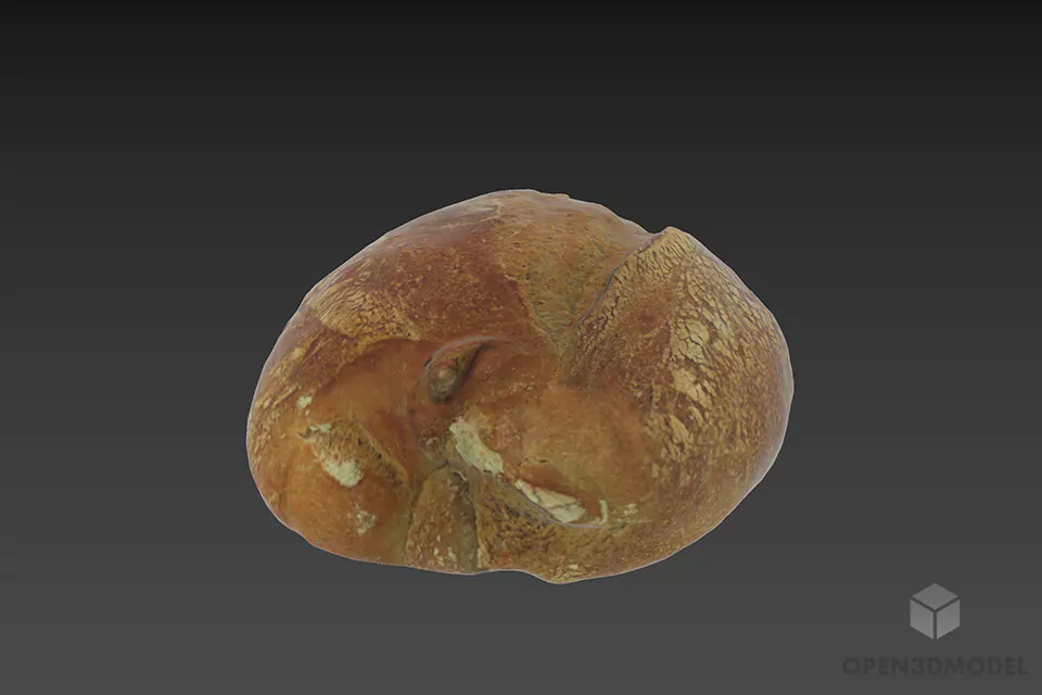 Bread Food Piece 3d model Bread Food Piece 3d model