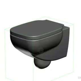 Toilet Sanitary Smooth Edge 3d model