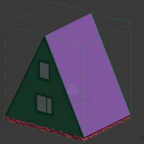 Cottage House Triangle Shape 3d model