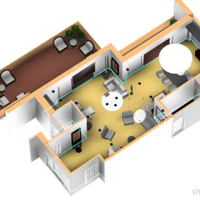Apartment Room Interior Section 3d model