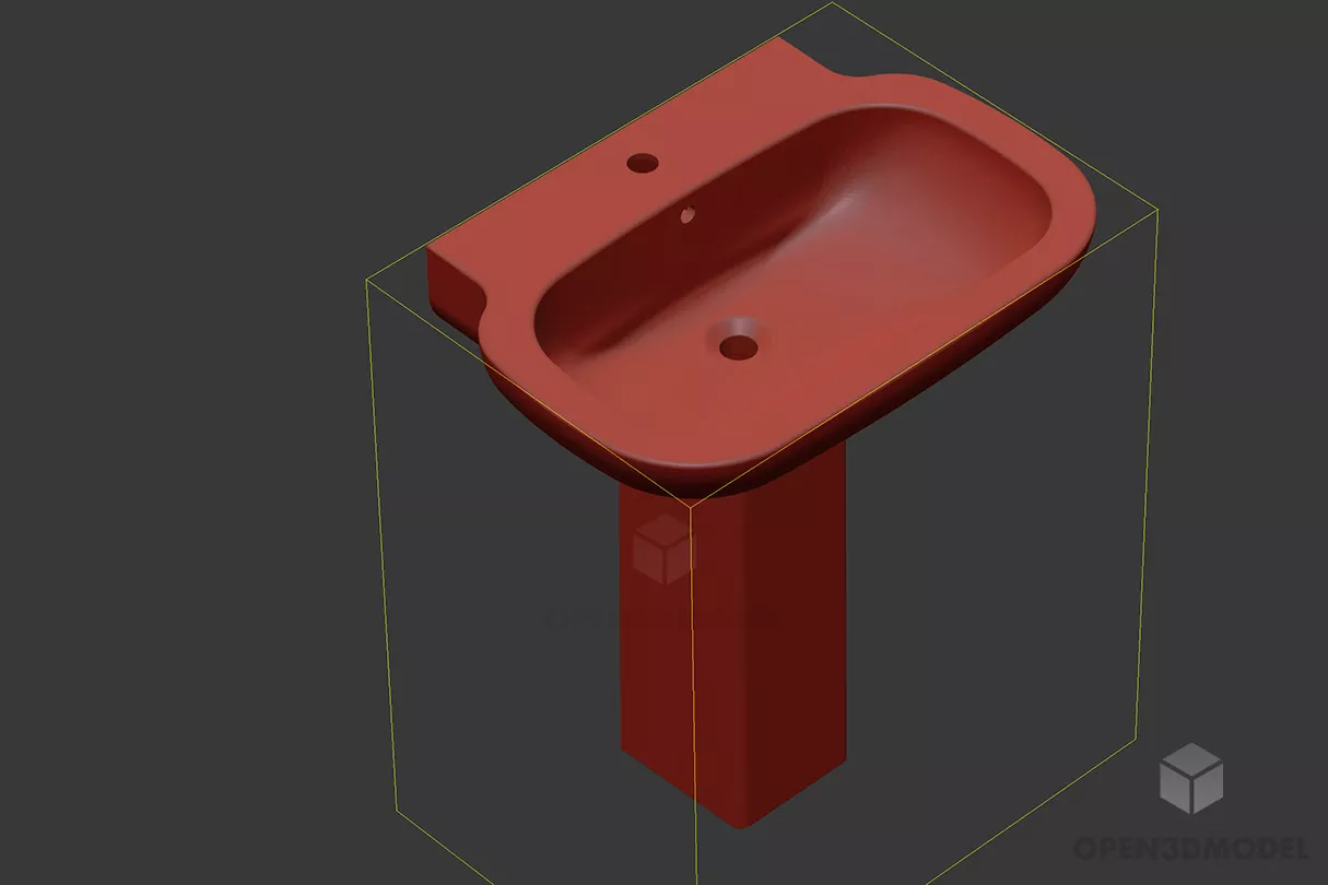 Simple Kitchen Sink Regia 3d model