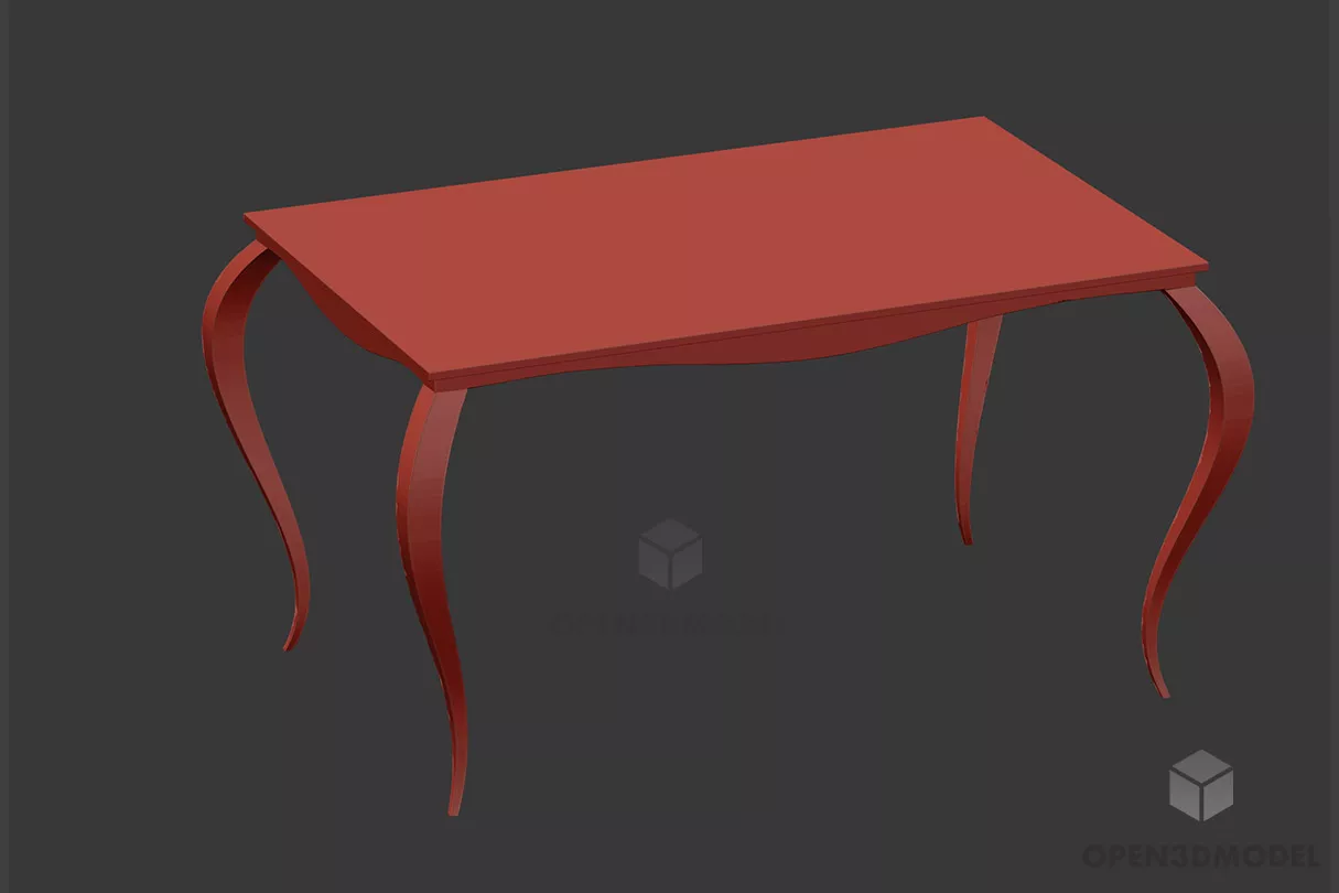 Modular Table For Office With Divider 3d model
