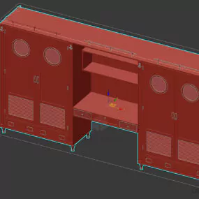 Wardrobe Shelf With Tv Cabinet 3d model