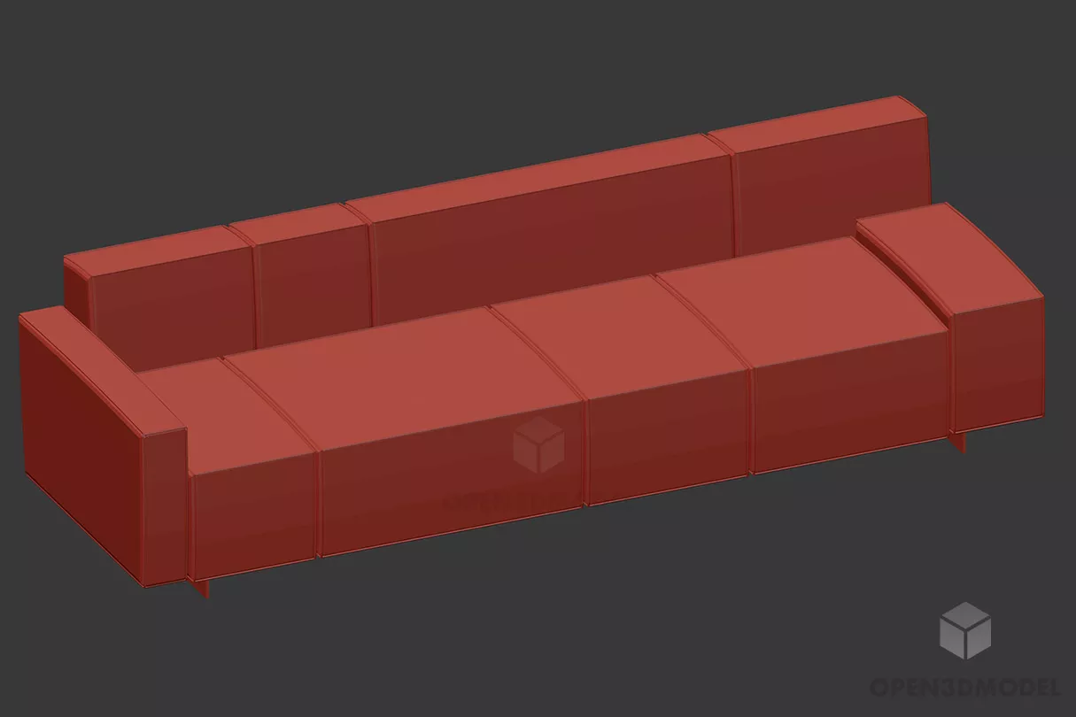 Side Locker With Carved Frame 3d model