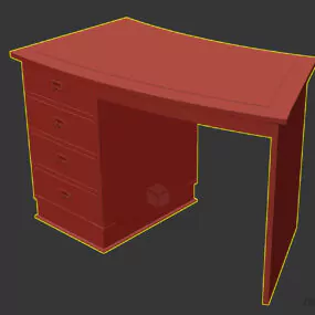 Curved Work Table 3d model