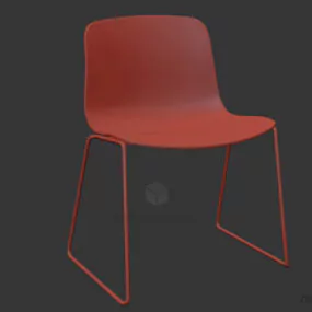 Outdoor Coffee Chair, Steel Frame 3d model