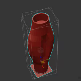 Vase Abstract Swirl Shape 3d model